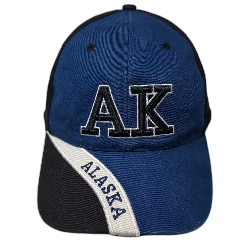 Arctic Circle Alaska AK Baseball Cap Blue Black Hat OS Strapback Embroidered